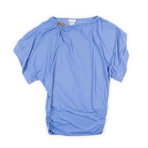 MICHAEL Michael Kors light blue asymmetrical loose fit flowy shirt size S